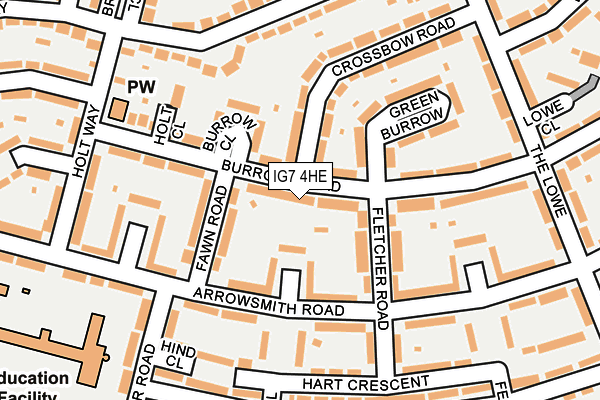 IG7 4HE map - OS OpenMap – Local (Ordnance Survey)