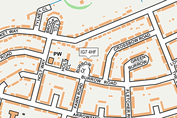 IG7 4HF map - OS OpenMap – Local (Ordnance Survey)