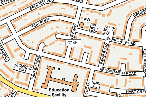 IG7 4HL map - OS OpenMap – Local (Ordnance Survey)