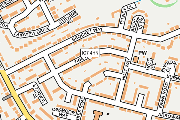 IG7 4HN map - OS OpenMap – Local (Ordnance Survey)