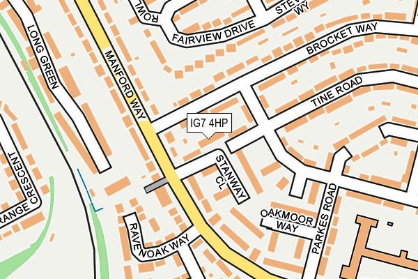 IG7 4HP map - OS OpenMap – Local (Ordnance Survey)