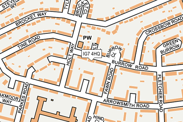 IG7 4HQ map - OS OpenMap – Local (Ordnance Survey)