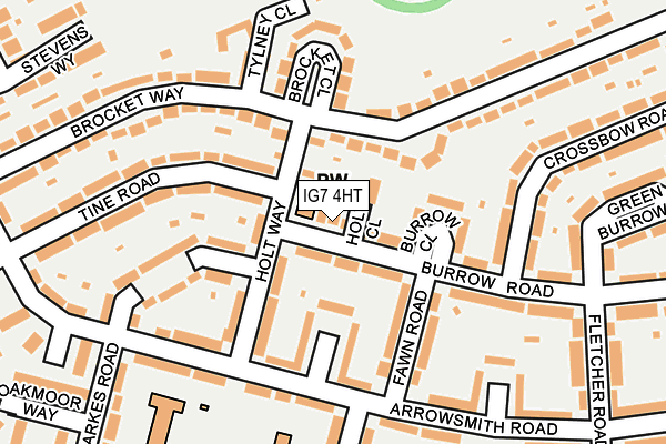 IG7 4HT map - OS OpenMap – Local (Ordnance Survey)