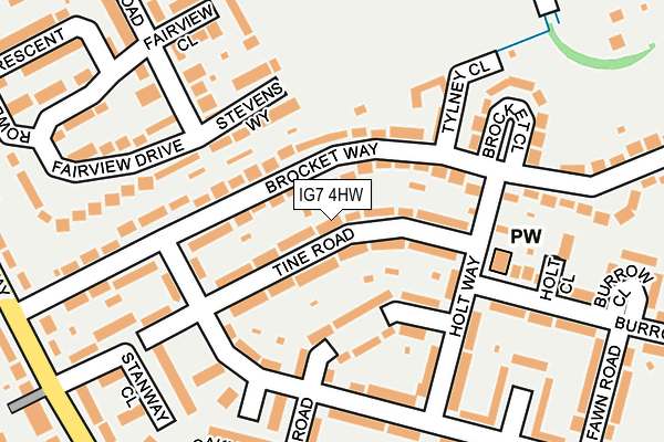 IG7 4HW map - OS OpenMap – Local (Ordnance Survey)