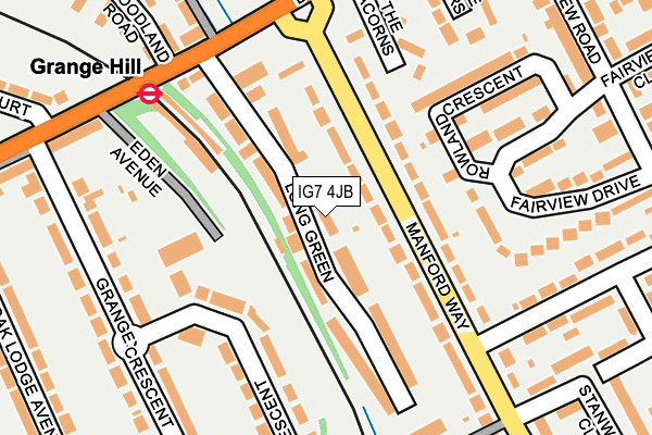 IG7 4JB map - OS OpenMap – Local (Ordnance Survey)