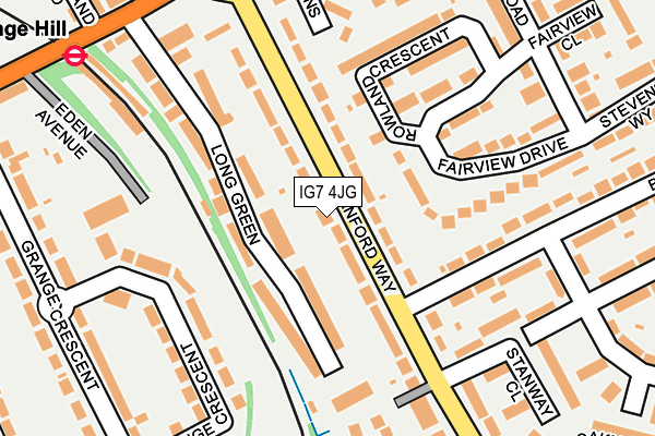 IG7 4JG map - OS OpenMap – Local (Ordnance Survey)