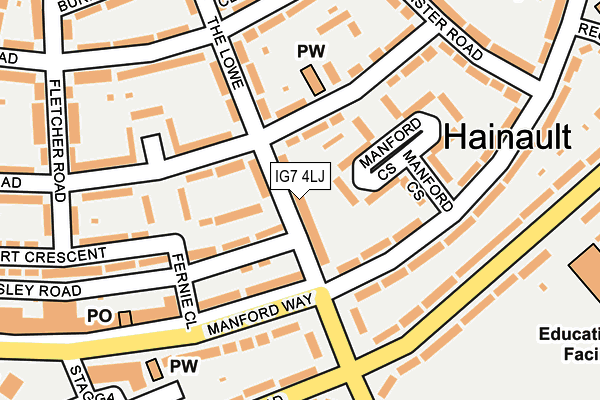IG7 4LJ map - OS OpenMap – Local (Ordnance Survey)