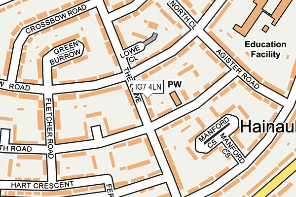 IG7 4LN map - OS OpenMap – Local (Ordnance Survey)