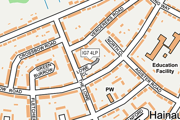 IG7 4LP map - OS OpenMap – Local (Ordnance Survey)