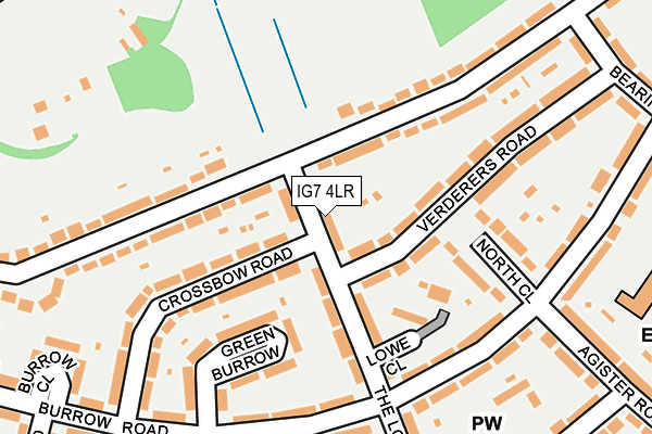 IG7 4LR map - OS OpenMap – Local (Ordnance Survey)