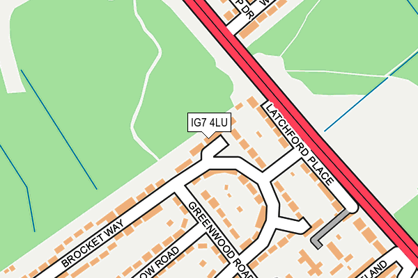 IG7 4LU map - OS OpenMap – Local (Ordnance Survey)