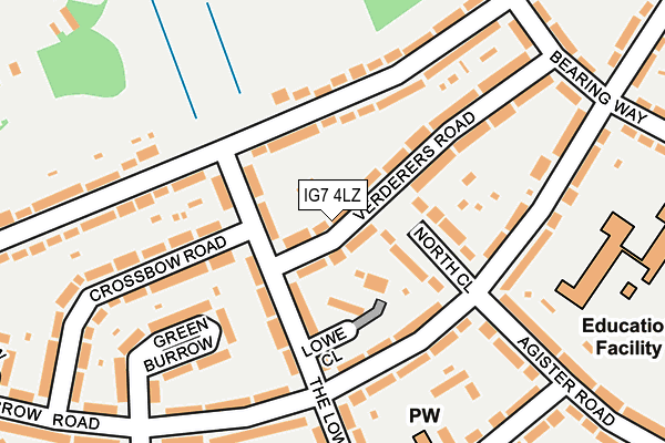 IG7 4LZ map - OS OpenMap – Local (Ordnance Survey)