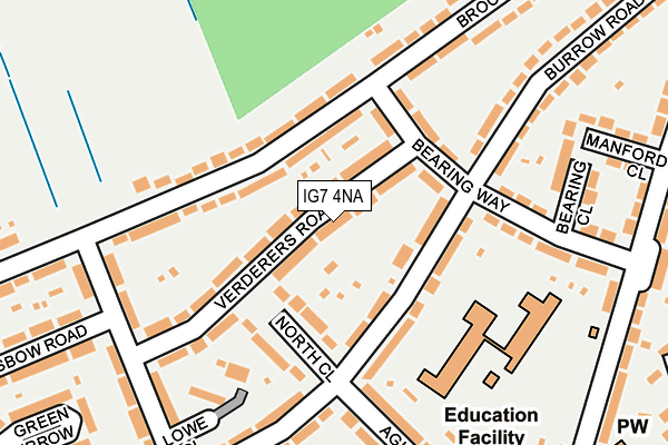 IG7 4NA map - OS OpenMap – Local (Ordnance Survey)