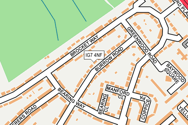 IG7 4NF map - OS OpenMap – Local (Ordnance Survey)