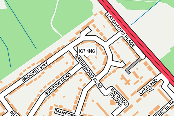 IG7 4NG map - OS OpenMap – Local (Ordnance Survey)