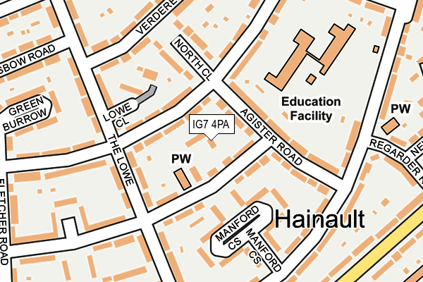 IG7 4PA map - OS OpenMap – Local (Ordnance Survey)