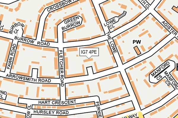 IG7 4PE map - OS OpenMap – Local (Ordnance Survey)