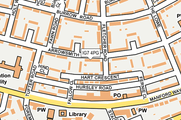 IG7 4PG map - OS OpenMap – Local (Ordnance Survey)
