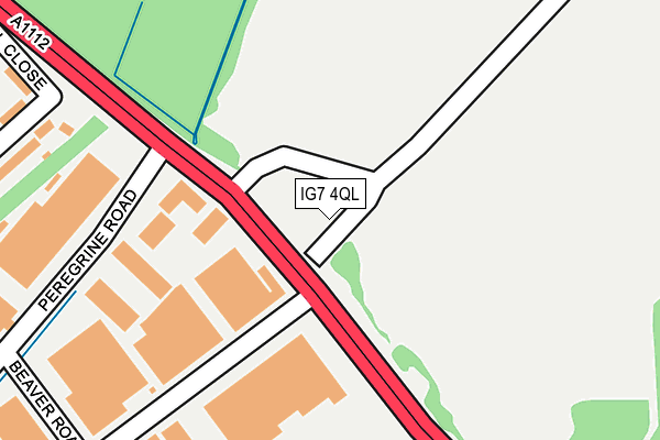 IG7 4QL map - OS OpenMap – Local (Ordnance Survey)