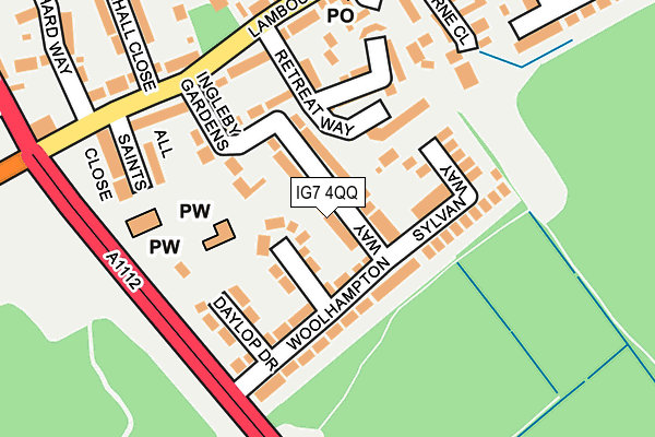 IG7 4QQ map - OS OpenMap – Local (Ordnance Survey)