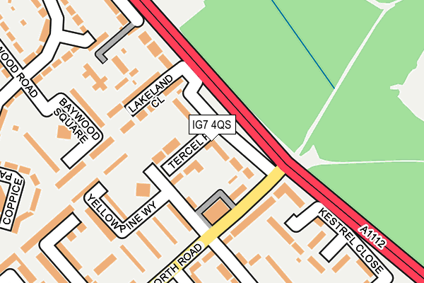 IG7 4QS map - OS OpenMap – Local (Ordnance Survey)