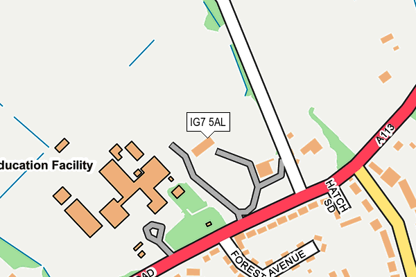 IG7 5AL map - OS OpenMap – Local (Ordnance Survey)