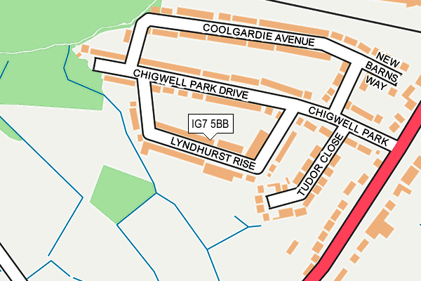 IG7 5BB map - OS OpenMap – Local (Ordnance Survey)