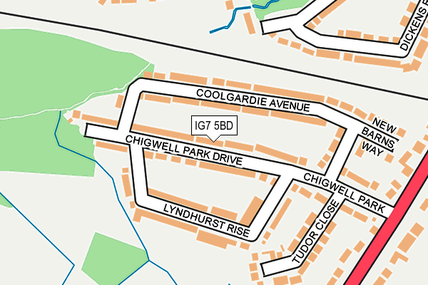Map of IR&C LTD at local scale