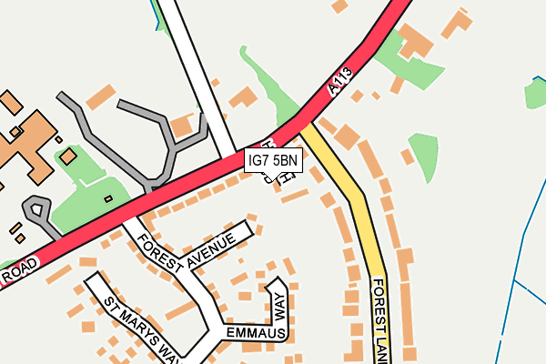 IG7 5BN map - OS OpenMap – Local (Ordnance Survey)