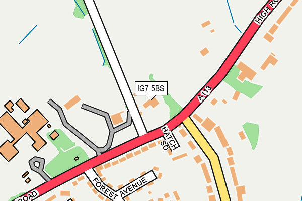 IG7 5BS map - OS OpenMap – Local (Ordnance Survey)