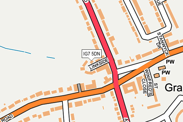 IG7 5DN map - OS OpenMap – Local (Ordnance Survey)