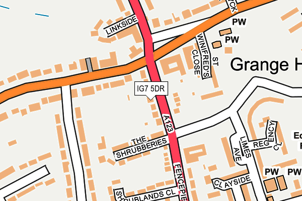 IG7 5DR map - OS OpenMap – Local (Ordnance Survey)