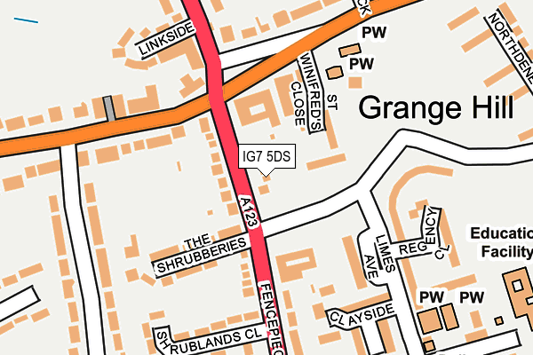 IG7 5DS map - OS OpenMap – Local (Ordnance Survey)