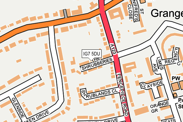 IG7 5DU map - OS OpenMap – Local (Ordnance Survey)