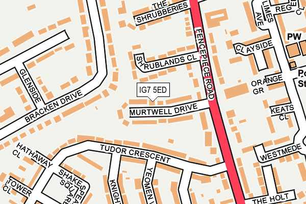 IG7 5ED map - OS OpenMap – Local (Ordnance Survey)