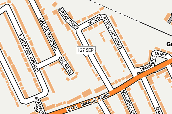 IG7 5EP map - OS OpenMap – Local (Ordnance Survey)