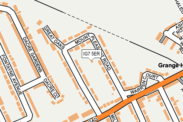 IG7 5ER map - OS OpenMap – Local (Ordnance Survey)