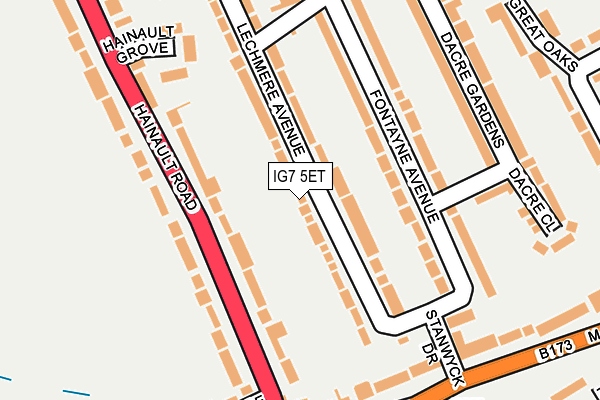 IG7 5ET map - OS OpenMap – Local (Ordnance Survey)