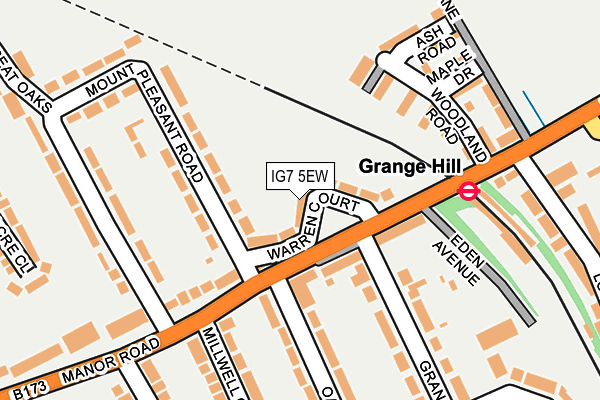 IG7 5EW map - OS OpenMap – Local (Ordnance Survey)