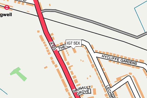 IG7 5EX map - OS OpenMap – Local (Ordnance Survey)