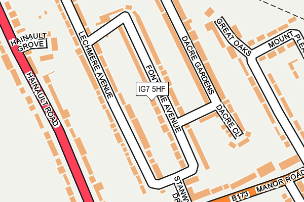 IG7 5HF map - OS OpenMap – Local (Ordnance Survey)