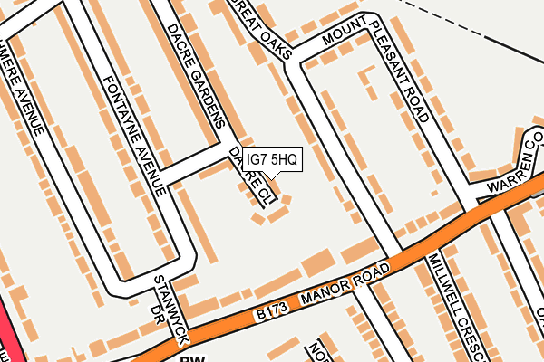 IG7 5HQ map - OS OpenMap – Local (Ordnance Survey)