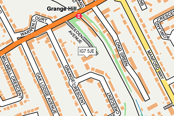 IG7 5JE map - OS OpenMap – Local (Ordnance Survey)