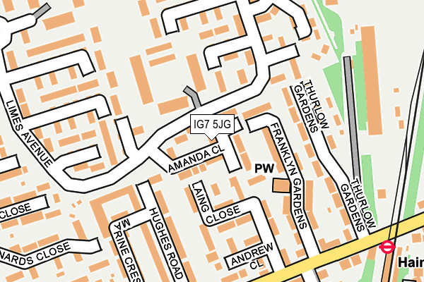 IG7 5JG map - OS OpenMap – Local (Ordnance Survey)