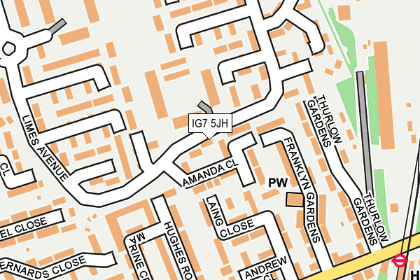 IG7 5JH map - OS OpenMap – Local (Ordnance Survey)