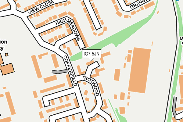 IG7 5JN map - OS OpenMap – Local (Ordnance Survey)