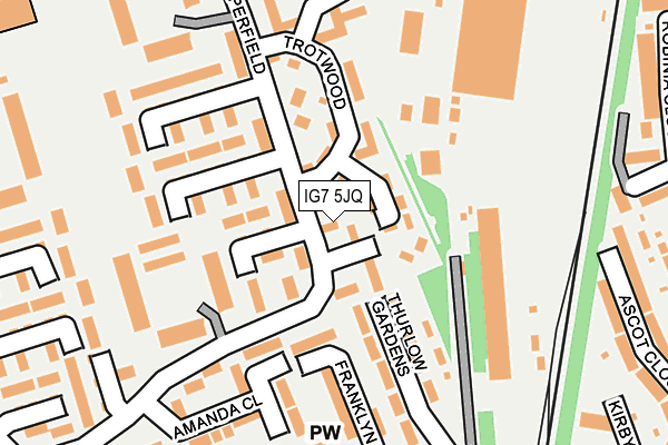 IG7 5JQ map - OS OpenMap – Local (Ordnance Survey)
