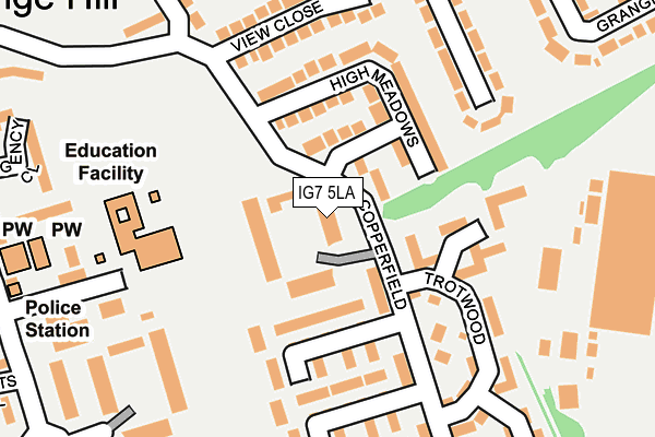 IG7 5LA map - OS OpenMap – Local (Ordnance Survey)