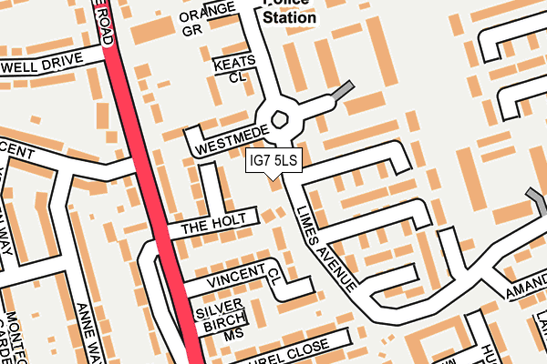 IG7 5LS map - OS OpenMap – Local (Ordnance Survey)
