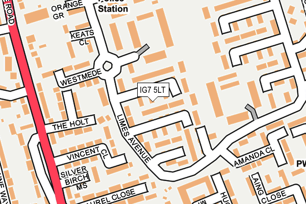 IG7 5LT map - OS OpenMap – Local (Ordnance Survey)